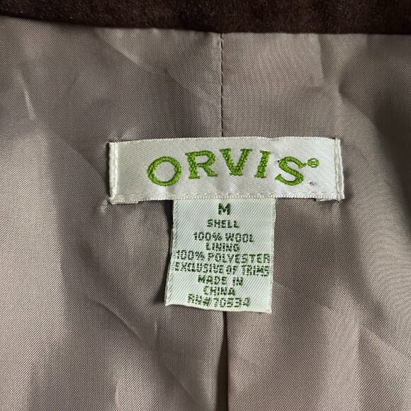 Orvis Tweed Wool Toggle Jacket Women's Medium Brown - Picture 7 of 14